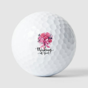 Brustkrebs Bewusstsein Rosa Band Denken Golfball