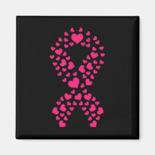 Brustkrebs Bewusstsein rosa Band Herz Magnet