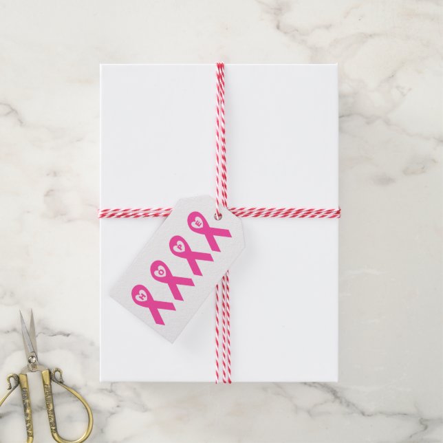 Brustkrebs Bewusstsein rosa Band HOPE Design Geschenkanhänger (Mit Garn)