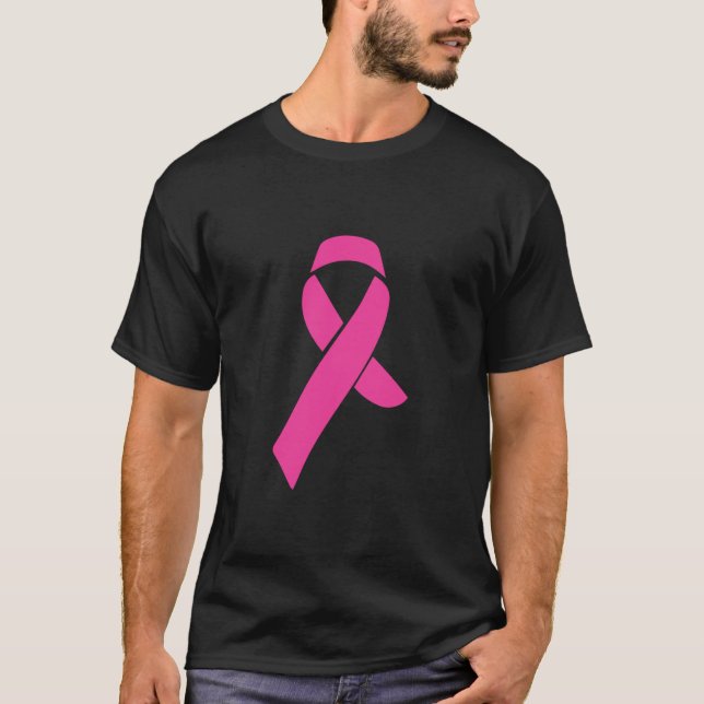 Brustkrebs Bewusstsein rosa Band I Tragen rosa T-Shirt (Vorderseite)