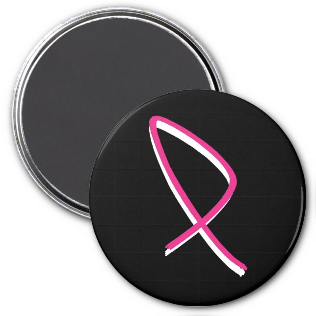 Brustkrebs-Bewusstsein Rosa Band II Magnet (Vorne)
