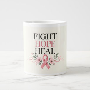 Brustkrebs-Bewusstsein Rosa Band Kämpfe Hoffnung Jumbo-Tasse