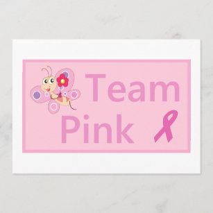 Brustkrebs Bewusstsein rosa Band lädt ein Einladung