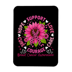 Brustkrebs-Bewusstsein Rosa Band Sonnenblume Hoffn Magnet