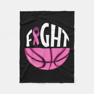 Brustkrebs-Bewusstsein Rosa Basketball Tee Fleecedecke