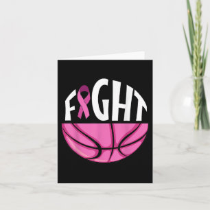 Brustkrebs-Bewusstsein Rosa Basketball Tee Karte