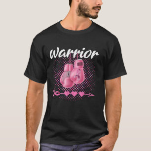 Brustkrebs Bewusstsein rosa Boxhandschuhe Krieger T-Shirt