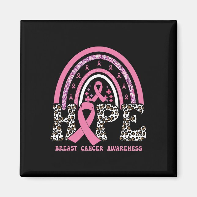 Brustkrebs-Bewusstsein rosa Halbmonatsunterstützun Magnet (Vorne)