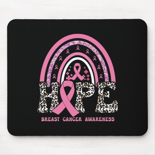 Brustkrebs-Bewusstsein rosa Halbmonatsunterstützun Mousepad (Vorne)