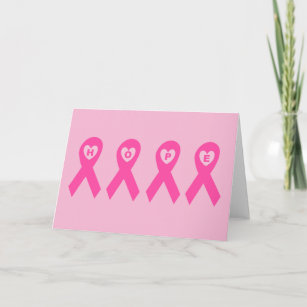 Brustkrebs-Bewusstsein rosa Ribbon HOPE Einladung