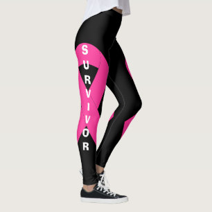 Brustkrebs Bewusstsein rosa Ribbon Survivor Leggings