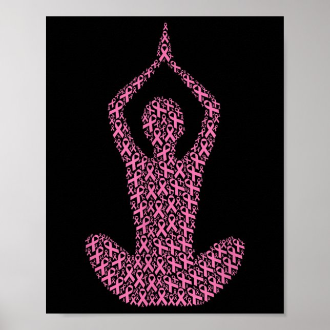 Brustkrebs-Bewusstsein rosa Schleife & Amp; Überle Poster (Vorne)