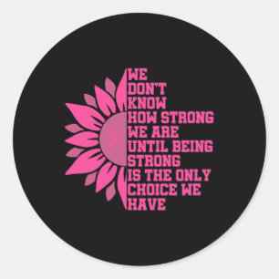 Brustkrebs-Bewusstsein Runder Aufkleber