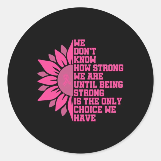 Brustkrebs-Bewusstsein Runder Aufkleber (Vorderseite)