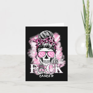 Brustkrebs-Bewusstsein Schädel F Krebs rosa Rib Karte