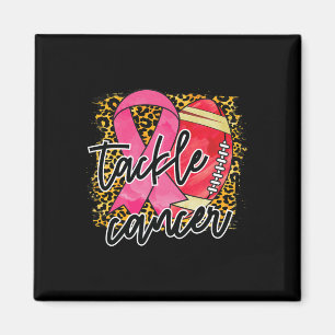 Brustkrebs-Bewusstsein-Schleife Tackle Cancer Foot Magnet
