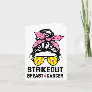 Brustkrebs-Bewusstsein Softball-Mama Frauen  Karte