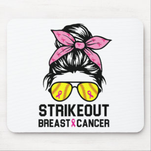 Brustkrebs-Bewusstsein Softball-Mama Frauen  Mousepad