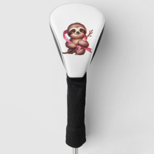 Brustkrebs-Bewusstsein Süße Faultier Rosa Band Ani Golf Headcover
