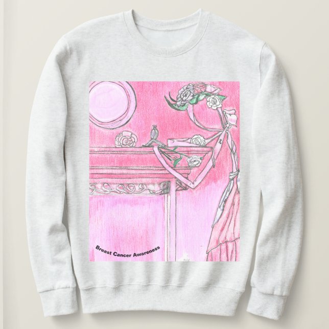 Brustkrebs-Bewusstsein Sweatshirt (Design vorne)