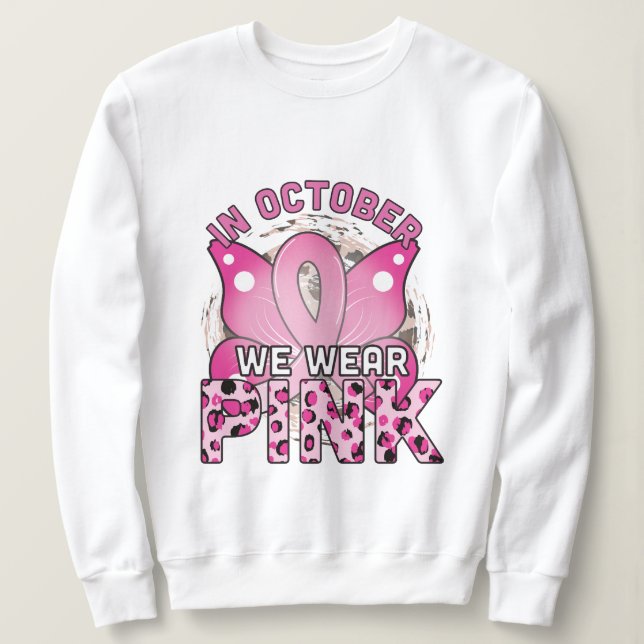 Brustkrebs-Bewusstsein Sweatshirt (Design vorne)