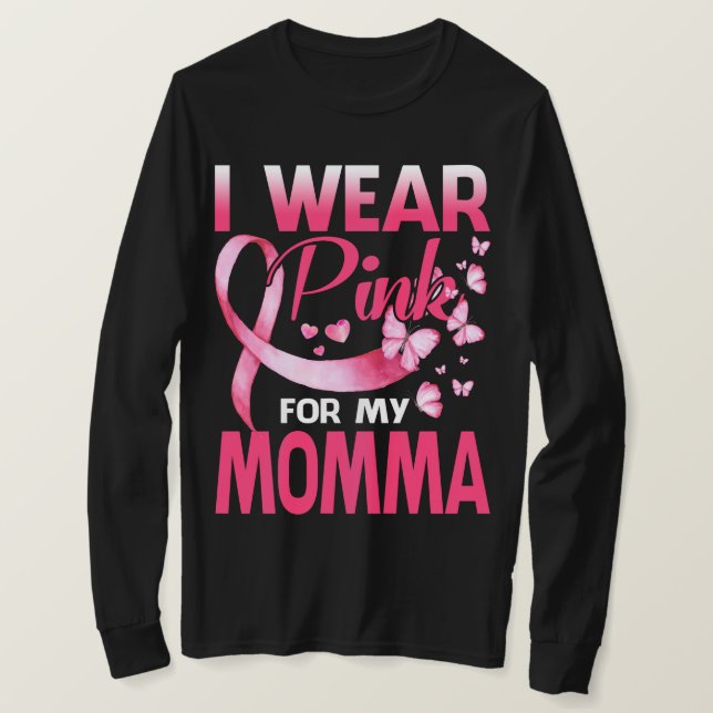Brustkrebs-Bewusstsein trage ich rosa für meine MO T-Shirt (Design vorne)