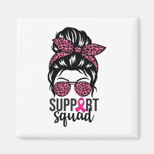 Brustkrebs-Bewusstsein Unterstützung-squad Messy B Magnet