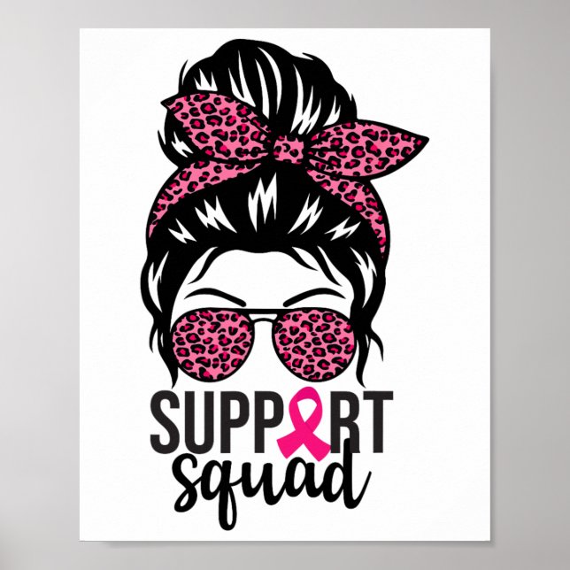 Brustkrebs-Bewusstsein Unterstützung-squad Messy B Poster (Vorne)
