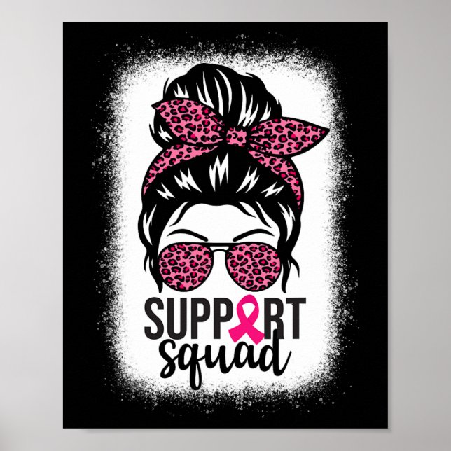Brustkrebs-Bewusstsein Unterstützung-squad Messy B Poster (Vorne)