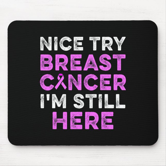 Brustkrebs-Bewusstsein versuchen Überlebenserfahru Mousepad (Vorne)