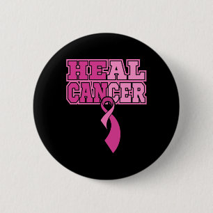 Brustkrebs-Bewusstsein Weltkrebstag GESUNDHEITSKAN Button