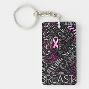 Brustkrebs-Bewusstsein Word Cloud-ID261 Schlüsselanhänger
