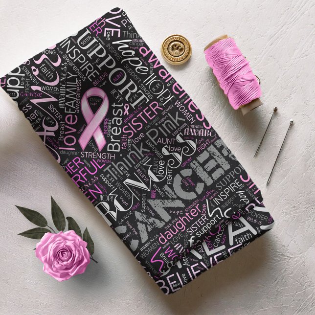 Brustkrebs-Bewusstsein Word Cloud-ID261 Stoff (Von Creator hochgeladen)