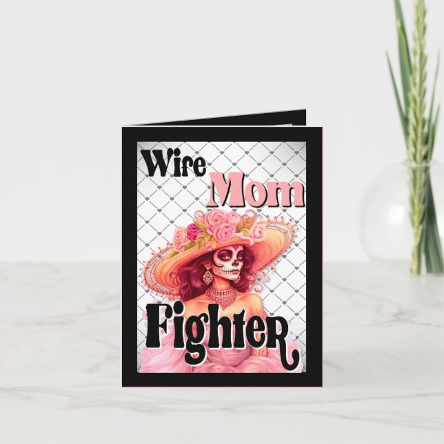 Brustkrebs Bewusstsein Zucker Schädel Dankeskarte (Vorderseite)