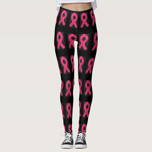 Brustkrebs-Bewusstseins-Leggings Leggings (Vorderseite)
