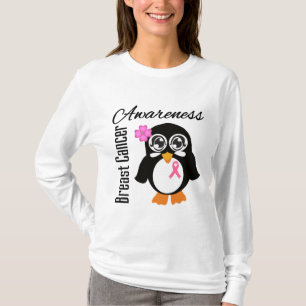 Brustkrebs-Bewusstseins-Pinguin T-Shirt
