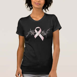 Brustkrebs-Bewusstseins-Rosa-Band-Druck T-Shirt