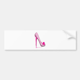 Brustkrebs-Bewusstseins-Rosa-Band-Ferse Autoaufkleber