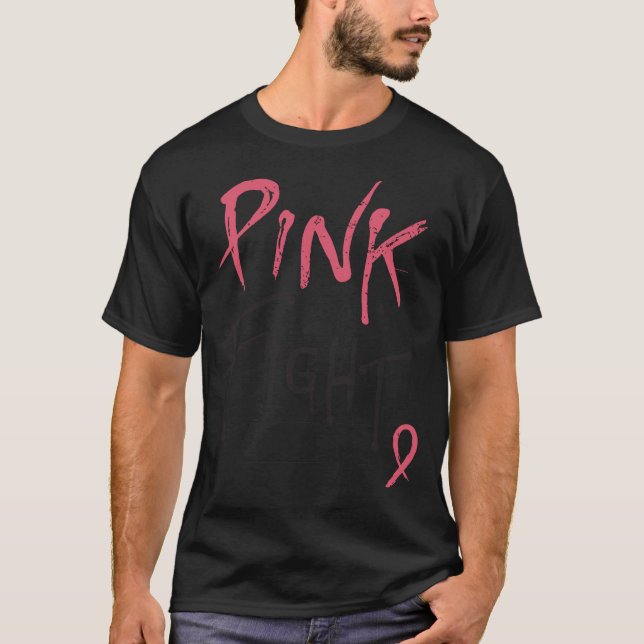 Brustkrebs-Bewusstseins-Rosa-Kampf-Brustkrebs R T-Shirt (Vorderseite)
