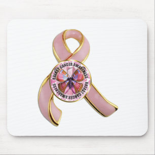 Brustkrebs-Bewusstseins-Schmetterling Mousepad