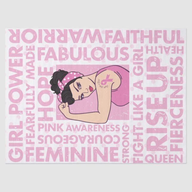 Brustkrebs-Bewusstseins-Seidenpapier Seidenpapier (Vorderseite)