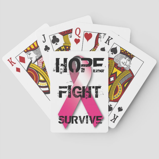 Brustkrebs-Bewusstseins-Spielkarten Spielkarten (Rückseite)