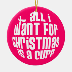 Brustkrebs-Bewusstseins-Verzierung Keramikornament