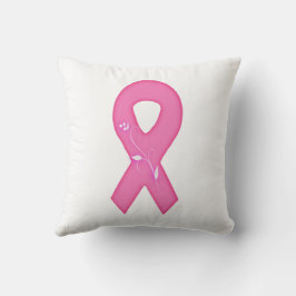 Brustkrebs-Bewusstseinsband mit Blume Kissen