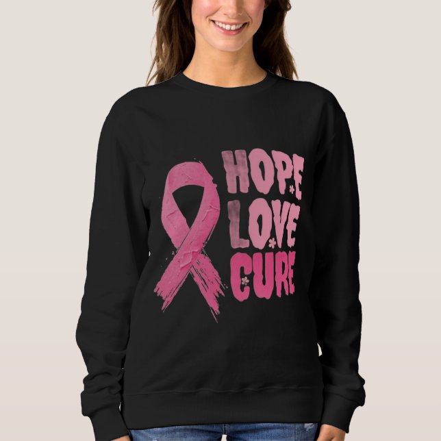 Brustkrebs-Bewusstseinsbekleidung Sweatshirt (Vorderseite)