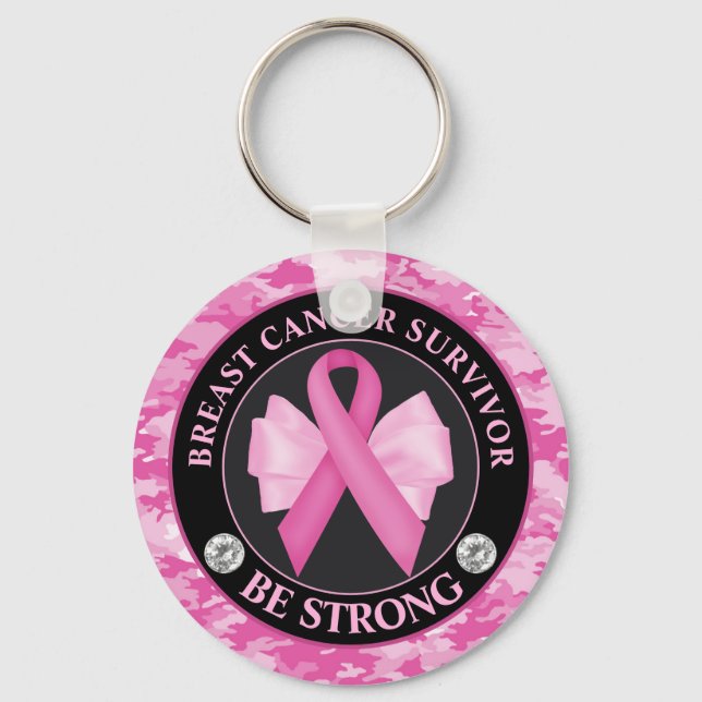 Brustkrebs-Bewusstseinsbildung Schlüsselanhänger (Vorderseite)