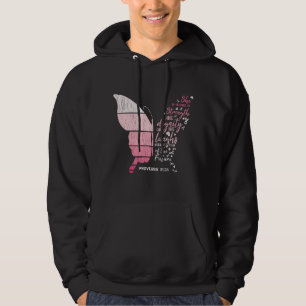 Brustkrebs-Bewusstseinsfamilie passt Schmetterling Hoodie