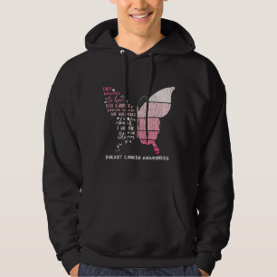 Brustkrebs-Bewusstseinsfamilie passt Schmetterling Hoodie
