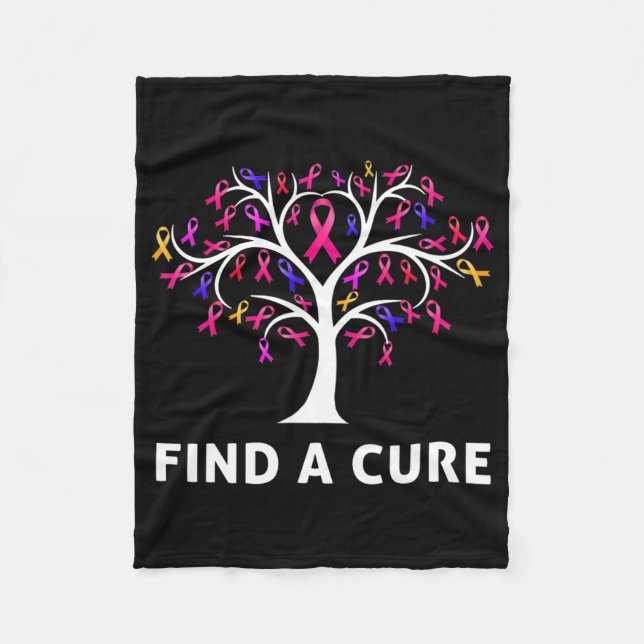 Brustkrebs-Bewusstseinskampf finden eine Heilkräut Fleecedecke (Vorderseite)