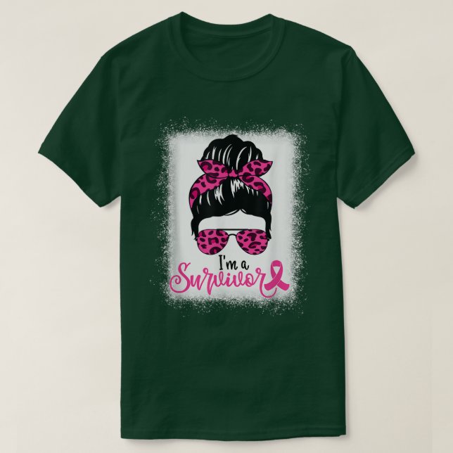 Brustkrebs-Bewusstseinslage Frauen Leopard Pri T-Shirt (Design vorne)